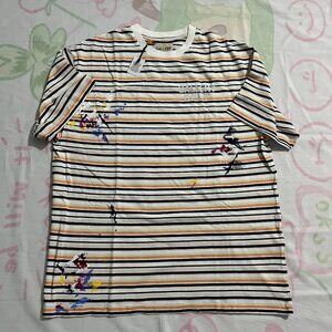 Gallery Dept Striped Paint Splatter T Shirt